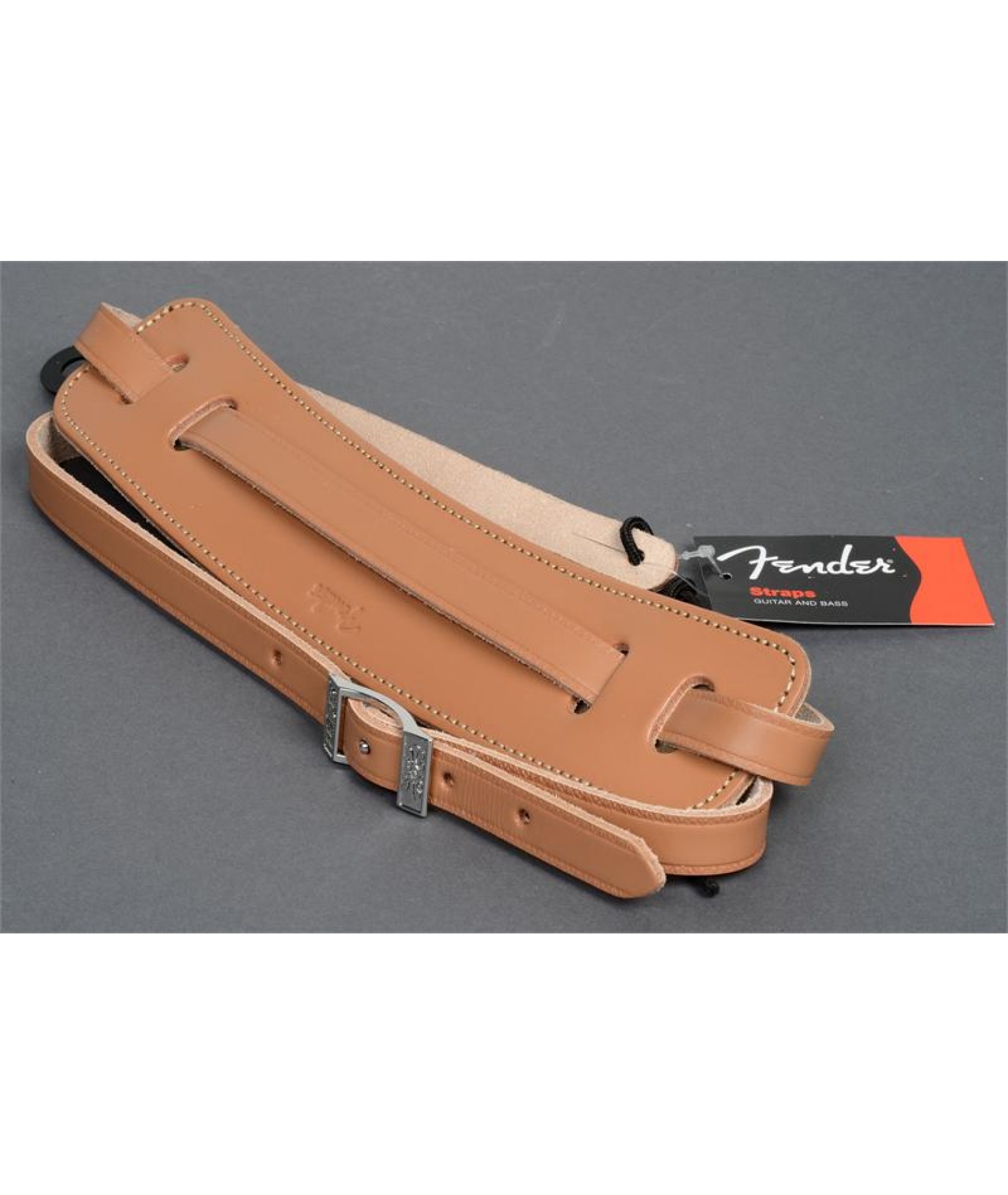 Fender Natural Leather Deluxe Vintage Guitar Strap 0990664021